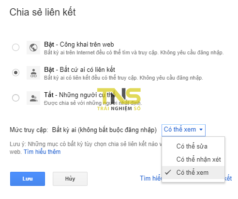 Cách lấy link chia sẻ Google Docs trong định dạng Docx, PDF