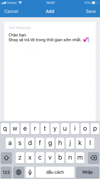 Dùng TapText trả lời nhanh tin nhắn trên iOS khi bận rộn