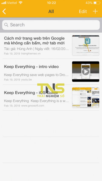 Keep Everything: Đánh dấu bài viết, hình ảnh,… trên web để xem offline