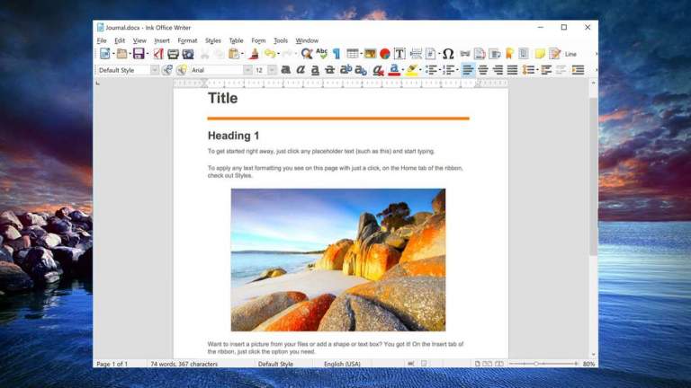 Ink Office: Ứng dụng xem và chỉnh sửa tập tin MS Office, OpenOffice, Google Docs