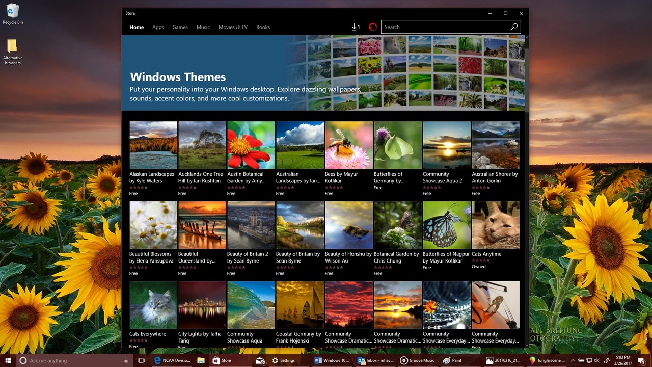 Cách lấy hình ảnh trong theme của Windows 10