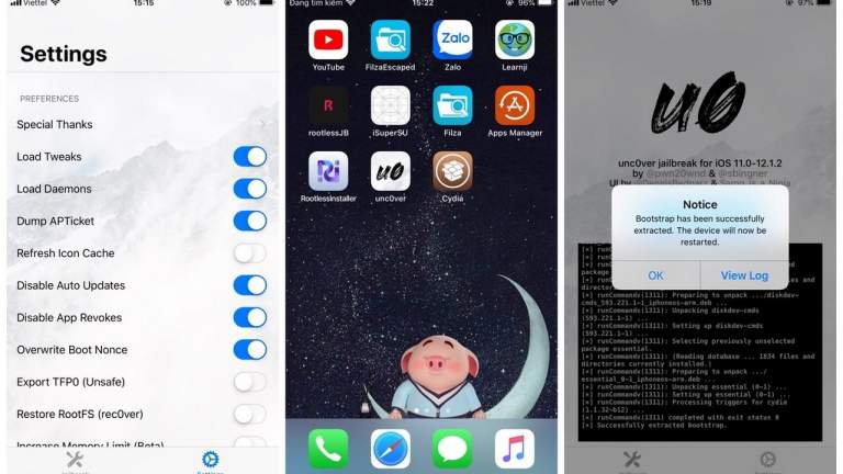 Cách jailbreak iOS 12 kèm Cydia trực tiếp trên iPhone