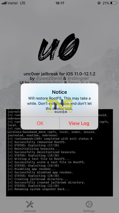 Cách xóa jailbreak iOS 12 bằng unc0ver