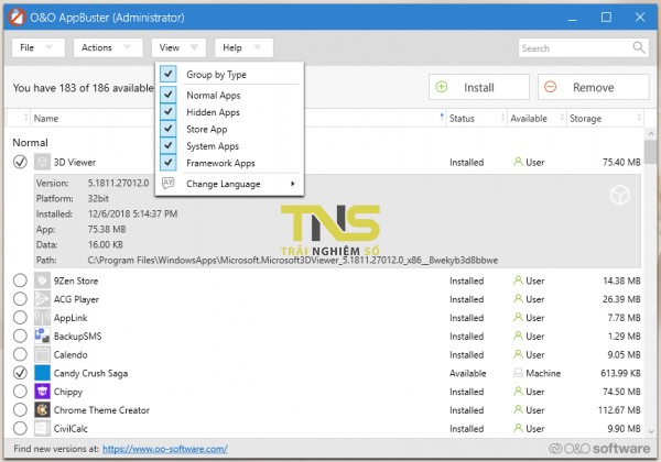 Quản lý, cài đặt & gỡ bỏ ứng dụng UWP trên Windows 10