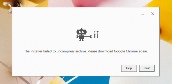 Khắc phục lỗi “The installer failed to uncompress archive” khi cài đặt Chrome trên Windows 10