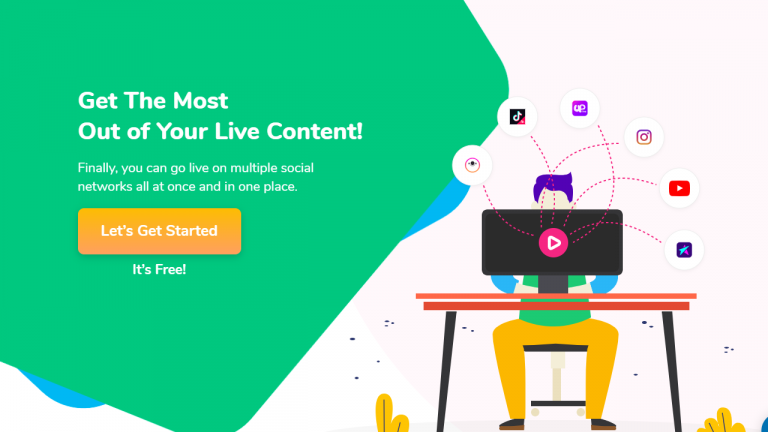 Phát hình trực tiếp cùng lúc lên YouTube, Instagram, TikTok,…