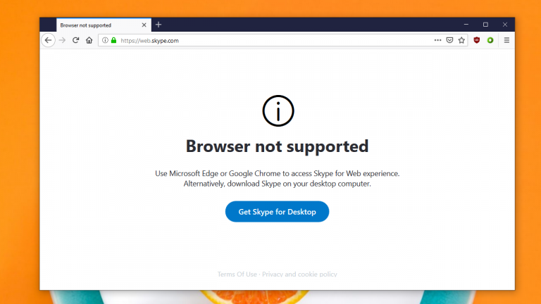 Cách sử dụng Skype Web trên Firefox khi không được hỗ trợ