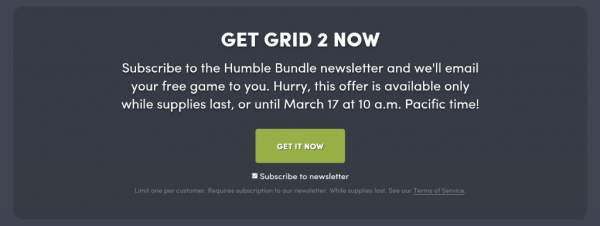 GRID 2 free Humble Store