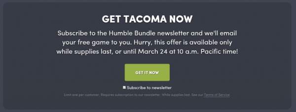 Tacoma free Humble Bundle