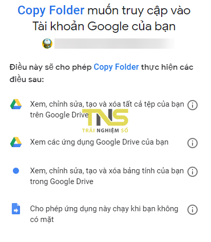 Cách lấy dữ liệu trong thư mục Google Drive chia sẻ thành của bạn