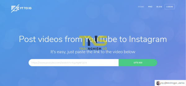 Dùng YT To IG đăng video YouTube của bạn lên Instagram
