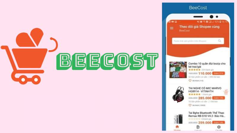 Xem lịch sử giá Shopee với BeeCost trên Android