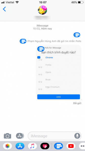 Polls for iMessage: Tạo, bình chọn ngay trong iMessage