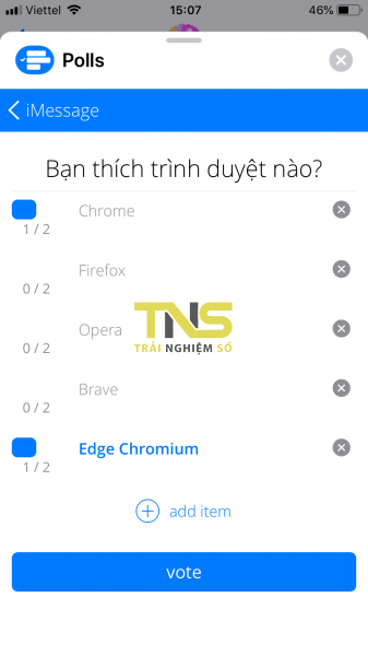 Polls for iMessage: Tạo, bình chọn ngay trong iMessage