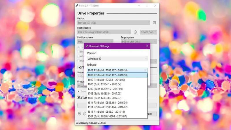 Dùng Rufus tải tập tin ISO cài đặt Windows 10
