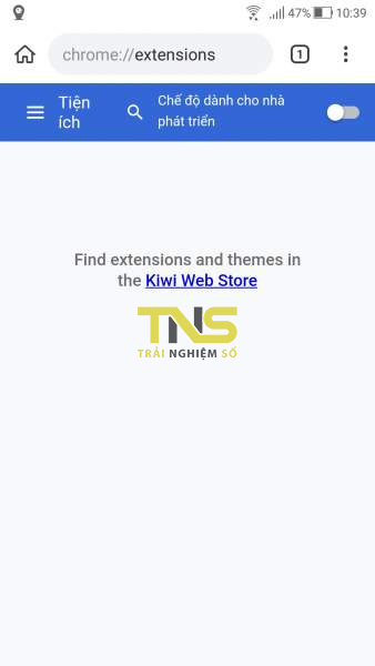 Dùng thử extension Chrome trên Kiwi Browser