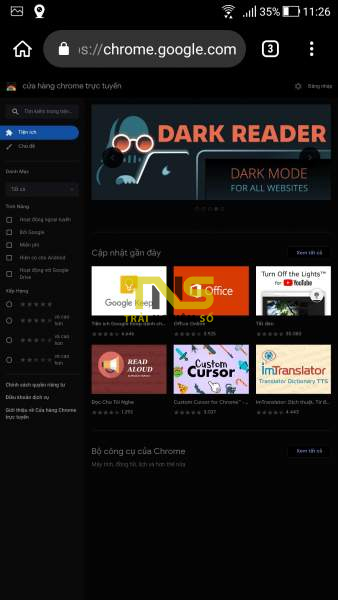 Dùng thử extension Chrome trên Kiwi Browser