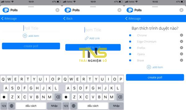 Polls for iMessage: Tạo, bình chọn ngay trong iMessage