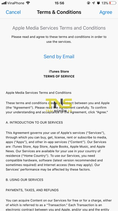 Sửa lỗi Apple Media Services Terms khi tải ứng dụng trên Appstore