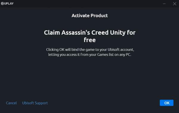 Assassin's Creed Unity free Uplay