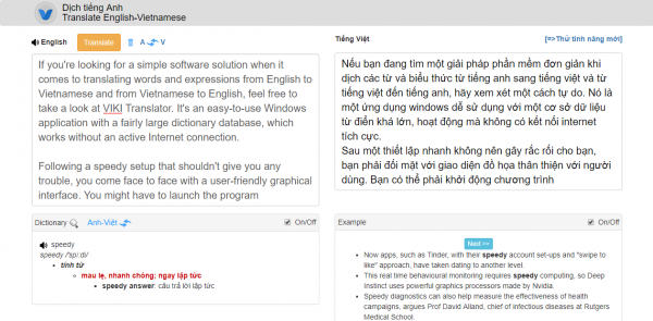 VIKI Translator: Dịch thuật Anh – Việt miễn phí trên Windows, Android, website và trình duyệt