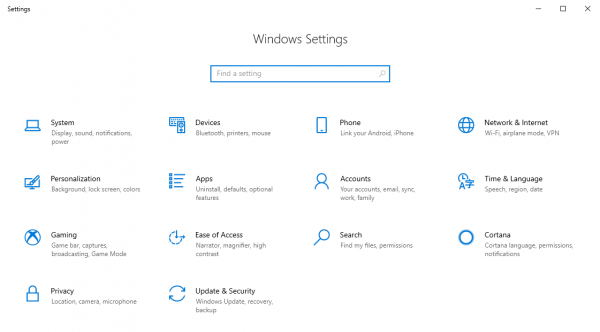 Cách bật header của Settings trên Windows 10 May 2019 Update