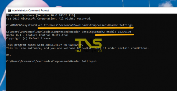 Cách bật header của Settings trên Windows 10 May 2019 Update