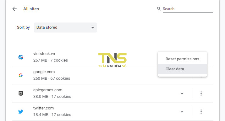 Cách xoá dữ liệu và cookies của từng trang cụ thể trên Google Chrome