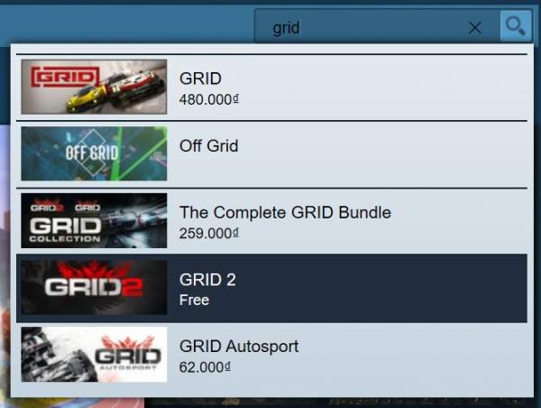 GRID 2 miễn phí trên Steam