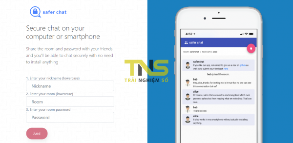 Chat đa nền tảng, miễn phí và bảo mật với safer.chat