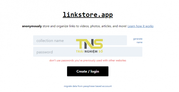 Dùng linkstore.app lưu trữ và chia sẻ nhiều link trong một nơi