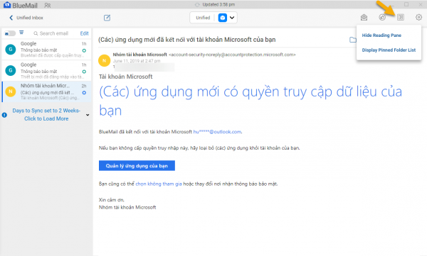 Blue Mail đã có mặt trên Windows 10
