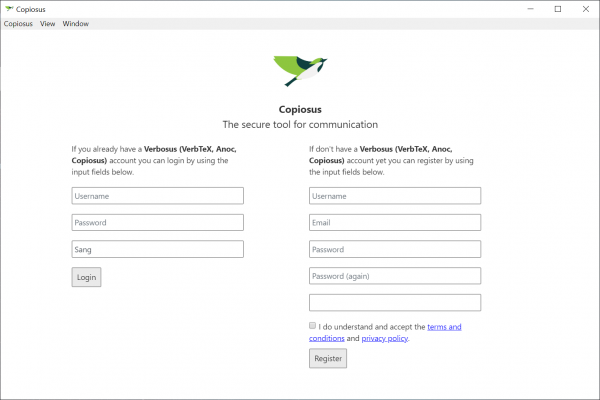 Dùng Copiosus P2P Chat trò chuyện an toàn giữa Android và Windows 10