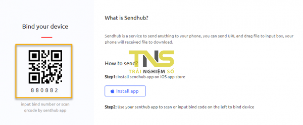 Chuyển file từ máy tính vào iPhone với SendHub