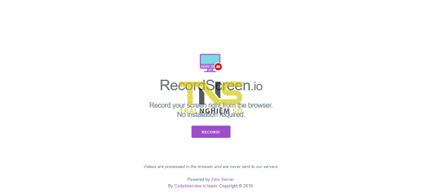 RecordScreen.io: Quay video màn hình không cần cài đặt, tài khoản