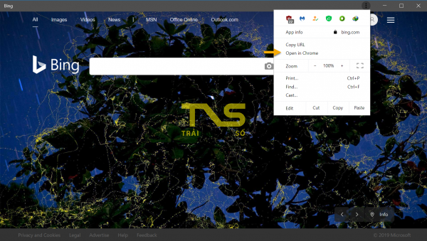 Mở tab trên Chrome trong cửa sổ Focus Mode