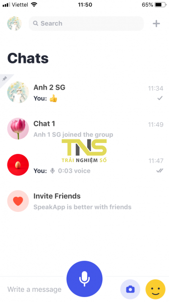 SpeakApp: Nhắn tin đa nền tảng miễn phí