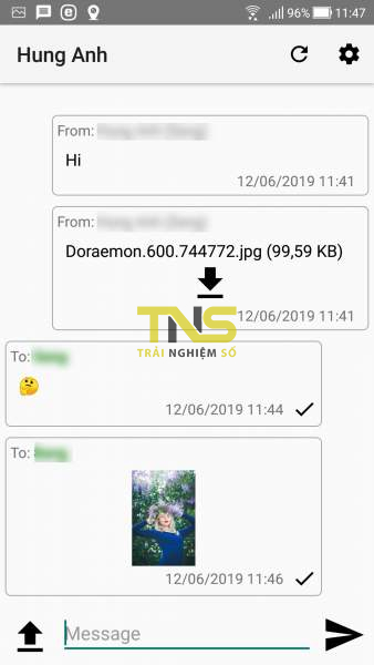 Dùng Copiosus P2P Chat trò chuyện an toàn giữa Android và Windows 10