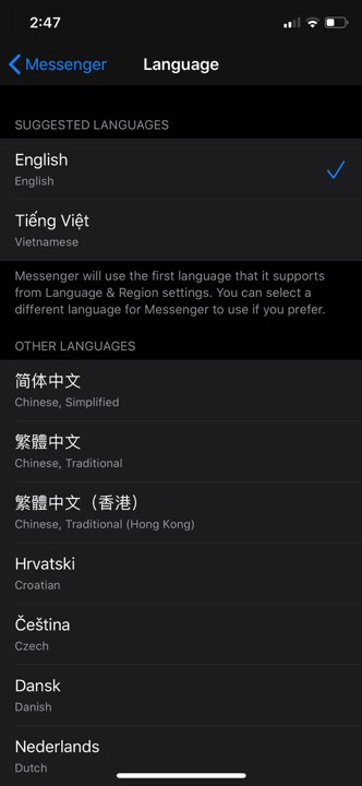 Cách chọn ngôn ngữ cho từng ứng dụng trên iOS 13