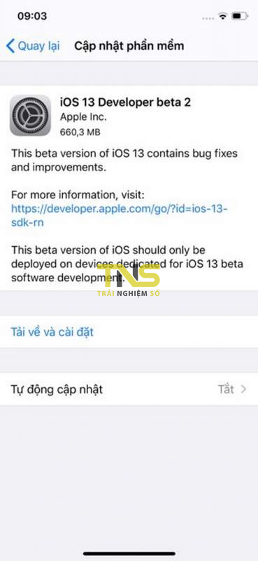 Cách cài iOS 13 thông qua OTA