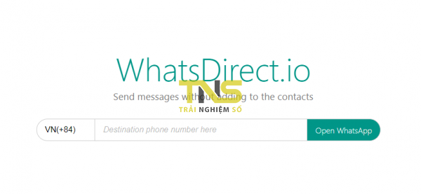 Gửi tin nhắn trên WhatsApp không cần lưu số điện thoại vào danh bạ