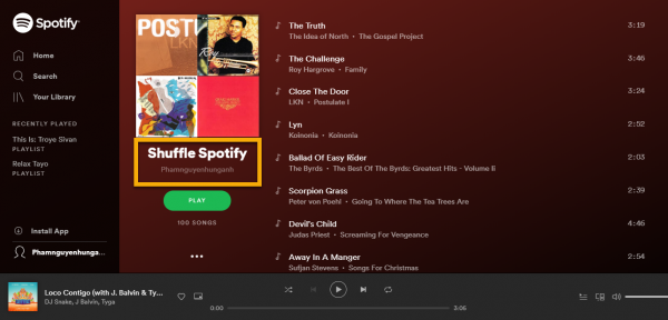 Tạo playlist ngẫu nhiên và tự động cho Spotify