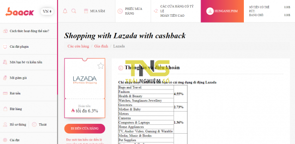 Baack.com: Nhận hoàn tiền khi mua sắm trên Shopee, Lazada, Tiki,…