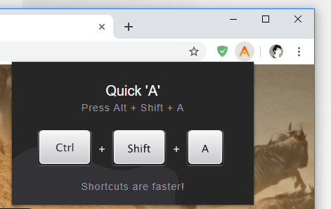 Truy cập nhanh tab Chrome với Quick A