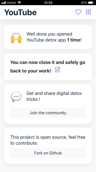 Cai nghiện dùng app trên iOS và Android với Detoxify