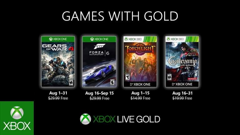 Games with Gold tháng 8/2019: Gears of War 4, Forza Motorsport 6 và…