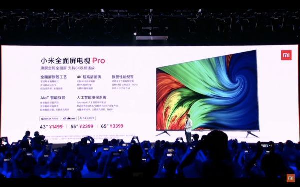 Xiaomi Mi TV Pro bán ra ngày 27/9, giá từ 210 USD