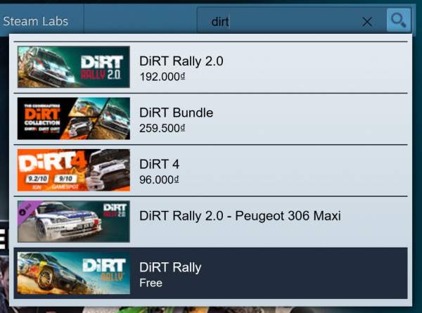 Miễn phí game DiRT Rally trên Steam