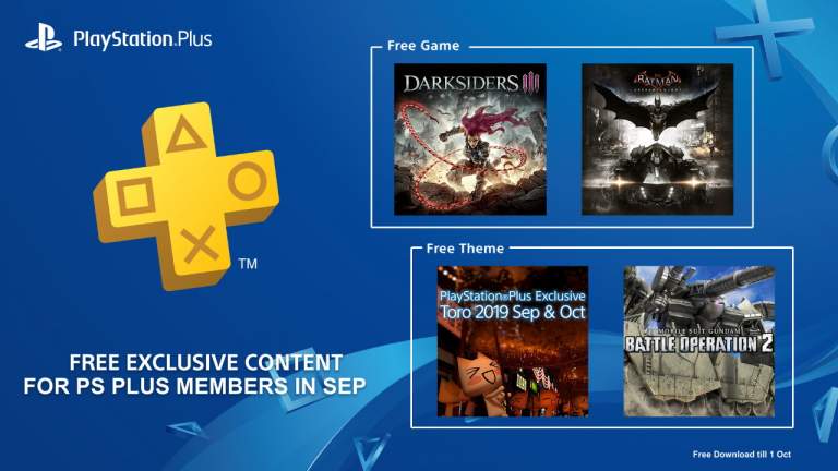 Game PlayStation Plus tháng 9/2019: Batman: Arkham Knight và Darksiders III