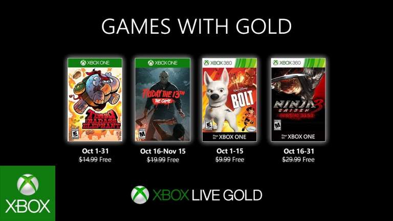 Games with Gold tháng 10/2019: Tembo the Badass Elephant, Friday the 13th: The Game và…